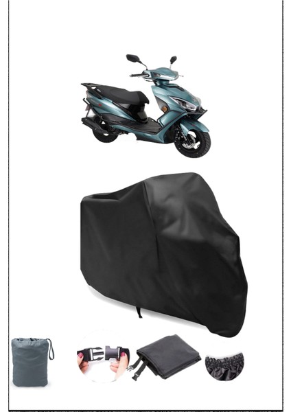 Arora Quantum 125 Uyumlu Siyah Motorsiklet Branda, Motor Örtüsü