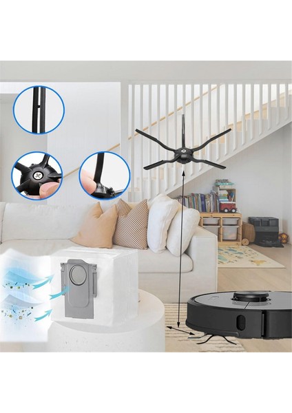 S7 Maxv Ultra / Pro Elektrikli Süpürge Ana Yan Fırça Hepa Filtreler Paspas Bezi Toz Torbaları Aksesuarlar (Yurt Dışından) fırsatları