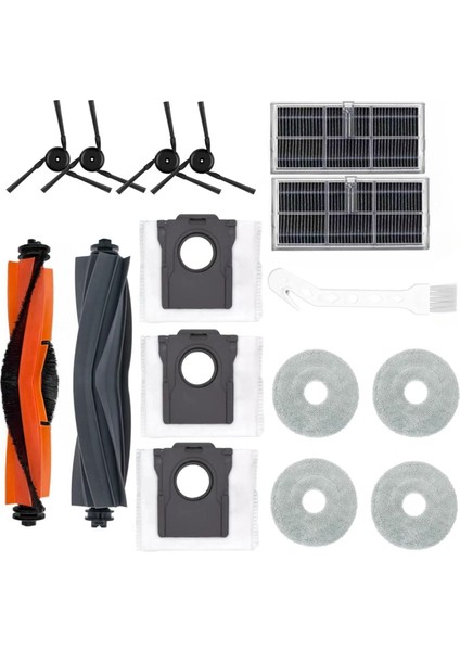 X40 Ultra Robotik Vakum Aksesuarları Fırça Silindiri Paspas Pedleri Toz Torbaları Aktif Karbon Filtreler Yan (Yurt Dışından)