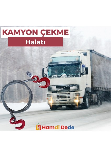 5mt Kamyon Çekme Halatı (12MM 6X19 Halat)