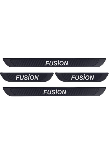 Ford Fusıon 2002-2012 Modeller Old Karbon Kapı Eşiği 4 Parça Krom Yazılı