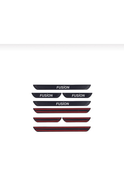 Ford Fusıon 2002-2012 Modeller Old Karbon Kapı Eşiği 4 Parça Krom Yazılı
