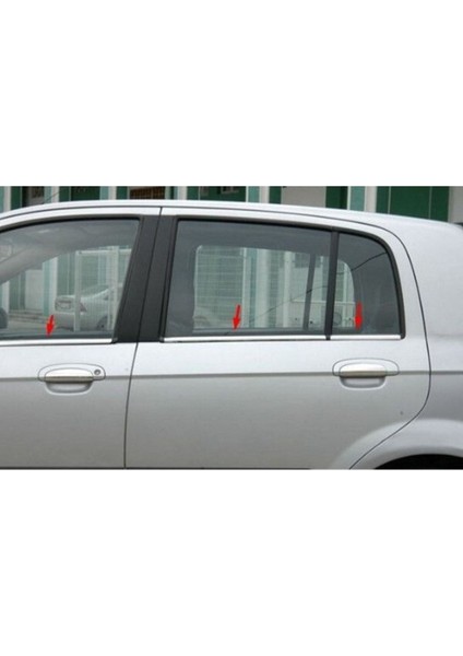 Hyundai Getz 2002-2011 Model Arası Krom Cam Çıtası 6 Parça Paslanmaz Çelik
