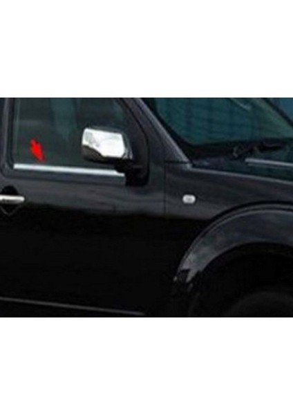Nissan Navara 2006-2007-2008-2009-2010-2011-2012-2013-2014 Krom Cam Çıtası 4 Parça Paslanmaz Çelik