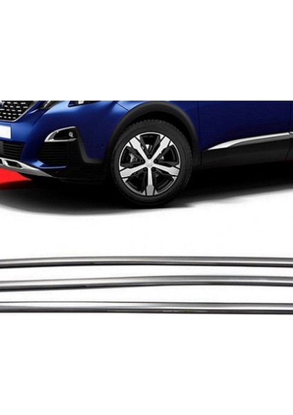 Peugeout 3008 2016-2017-2018-2019-2020-2021-2022 Krom Cam Çıtası 8 Parça Paslanmaz Çelik