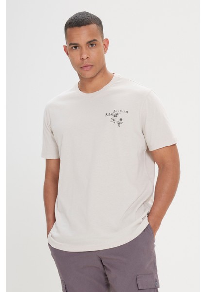 Comfort Fit Rahat Kesim %100 Pamuk Bisiklet Yaka Tişört fırsatları