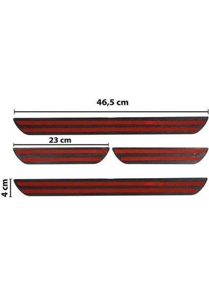 Chevrolet Kalos 2002-2007 Modeller New Karbon Kapı Eşiği 4 Parça Yazılı