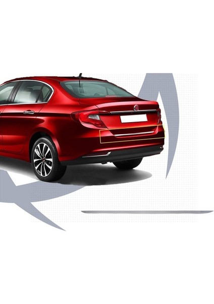 Fiat Egea 2016 ve Üzeri Krom Bagaj Alt Çıtası Sedan Paslanmaz Çelik