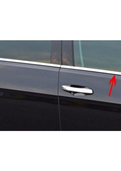 Vw Golf 7 2013-2014-2015-2016-2017-2018 Krom Cam Çıtası 4 Parça Paslanmaz Çelik Uyumlu