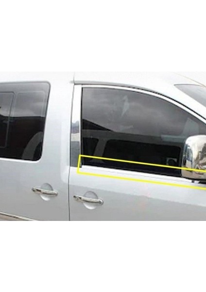 Vw Caddy 2010-2011-2012-2013-2014 Krom Cam Çıtası 4 Parça Paslanmaz Çelik