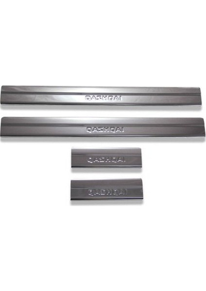 Nissan Qashqai 2007-2014 Krom Kapı Eşiği 4 Parça Paslanmaz Çelik