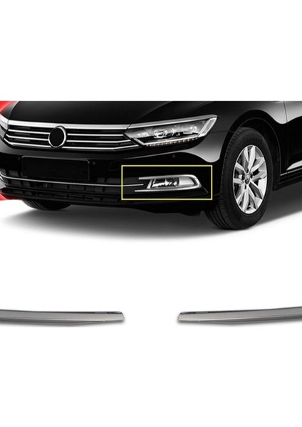 Volkswagen Passat B8 2014-2019 Krom Sis Çerçevesi 2 Parça Paslanmaz Çelik