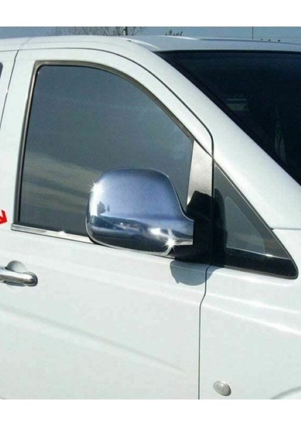 Mercedes Vito W-639 2003+2013 Krom Cam Çıtası 2 Parça Paslanmaz Çelik