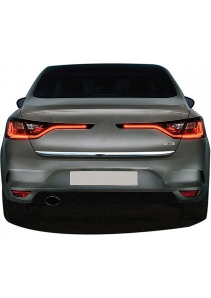 Renault Megane-4 2016 ve Üzeri Krom Sdn Bagaj Alt Çıtası Paslanmaz Çelik