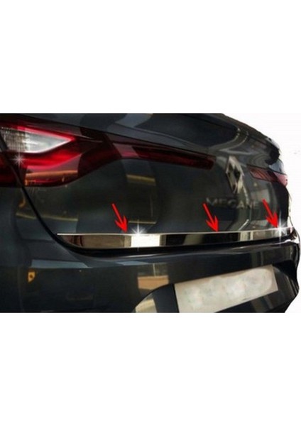 Renault Megane-4 2016 ve Üzeri Krom Sdn Bagaj Alt Çıtası Paslanmaz Çelik