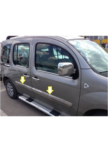 Renault Megane-2 2005-2010 Model Arası Krom Yan Kapı Çıtası 4 Parça Paslanmaz Çelik