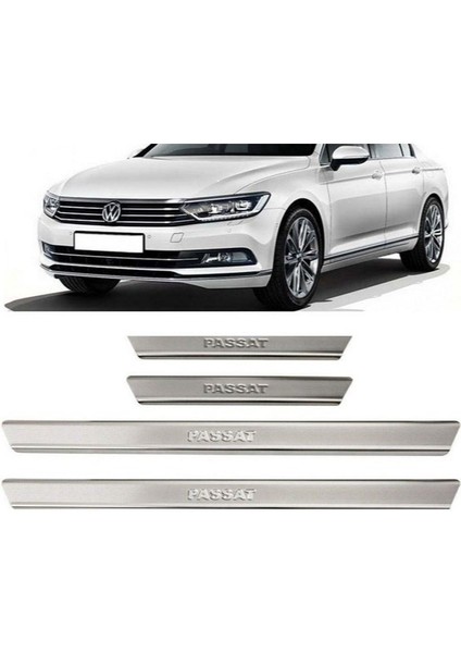 Volkswagen Passat B8 2014-2019 Krom Kapı Eşiği 4 Parça Paslanmaz Çelik