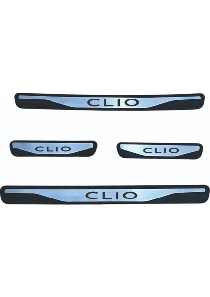 Clio 4 Kapı Eşiği 2012-2018 New Krom Kapı Eşiği 4 Parça Paslanmaz Çelik