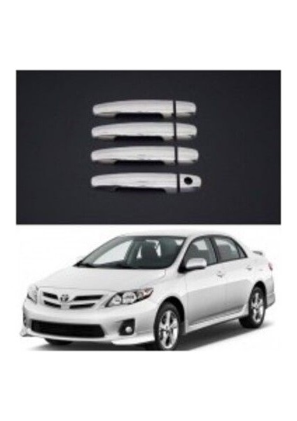 Toyota Corolla 2002-2007 Modeller Arası Krom Kapı Kolu 4 Kapı Paslanmaz Çelik