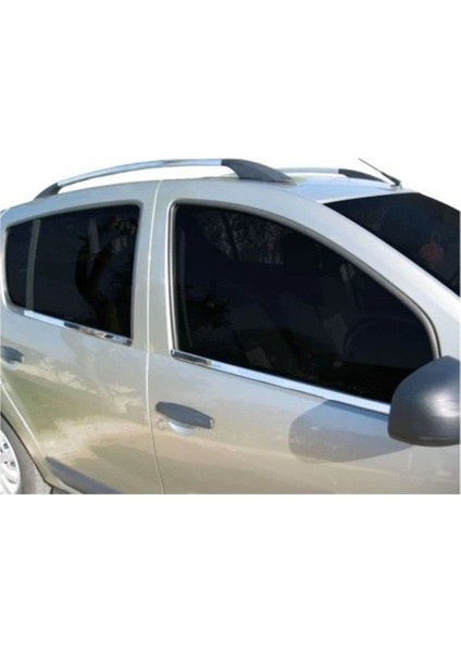 Dacia Sandero 2008-2012 Modeller Arası Krom Cam Çıtası 4 Parça Paslanmaz Çelik