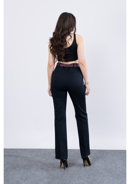 Boru Paça Kemerli Smart Pantolon 3989 modelleri