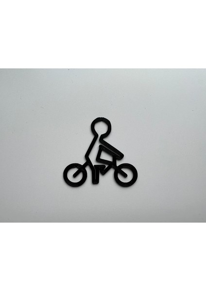 Dekoratif Bisikletli Adam Duvar Figürü