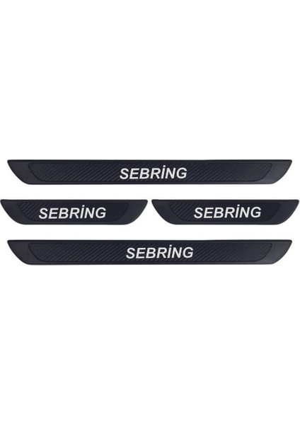 Crysler Sebring 2007-2010 Modeller Old Karbon Kapı Eşiği 4 Parça Krom Yazılı