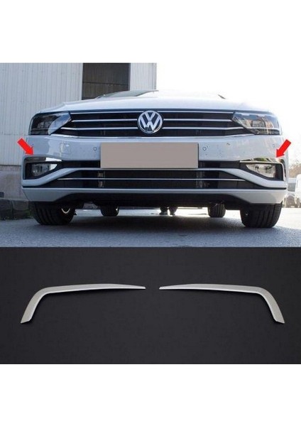Volkswagen Passat B-8,5 2019 ve Üzeri Krom Sis Çerçevesi 2 Parça Paslanmaz Çelik
