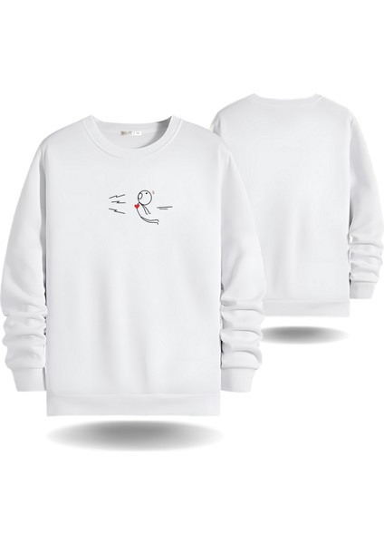 Çekim Gücü Sevgililer Günü Bisiklet Yaka Erkek Slimfit Sweatshirt 7006E