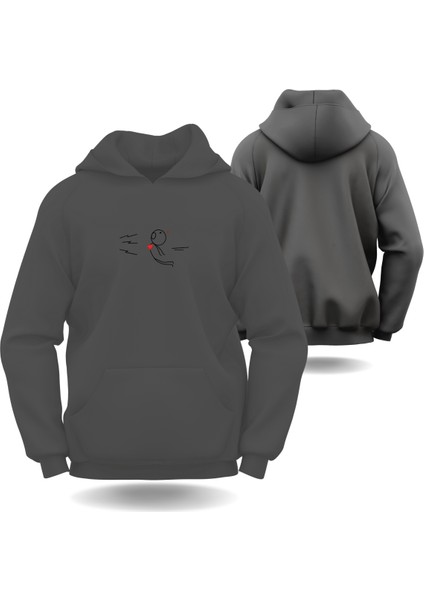 Çekim Gücü Sevgililer Günü Slimfit Kapüşönlu Erkek Sweatshirt 7006E