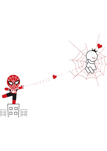 Örümcek Adam Ağ Sevgililer Günü Bisiklet Yaka Kadın Slimfit Sweatshirt 7010K modelleri