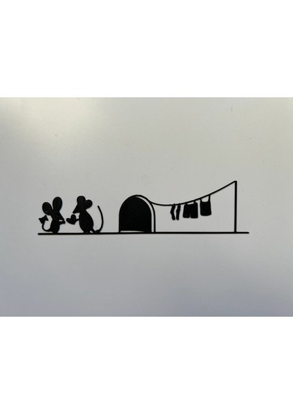 Dekoratif Aşık Fareler Duvar Figürü