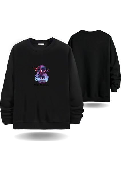 Örümcek Adam Sevgililer Günü Bisiklet Yaka Erkekslimfit Sweatshirt 7001E