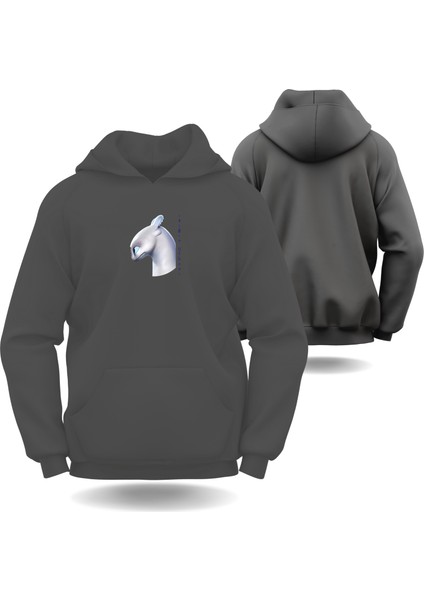 Ejderha Sevgililer Günü Slimfit Kapüşönlu Hoodie Kadın Sweatshirt 7002K