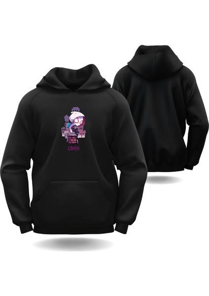 Örümcek Kadın Sevgililer Günü Slimfit Kapüşönlu Hoodie Kadın Sweatshirt 7001K