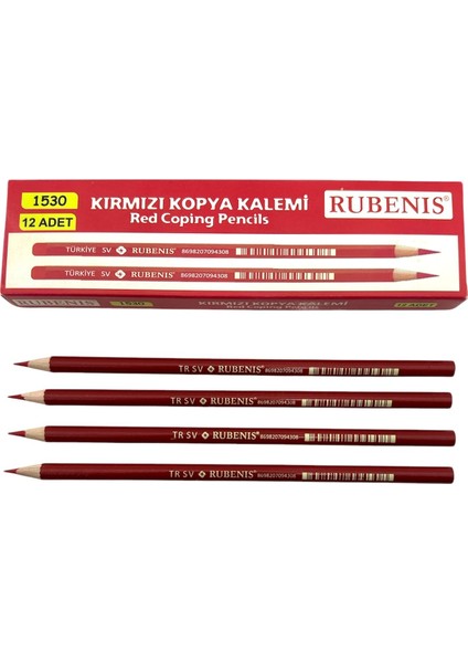 Kopya Kırmızı Kalem 1 Düzine (12 Adet)