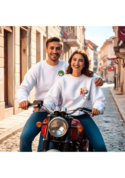 Joker Sevgililer Günü Bisiklet Yaka Erkek Slimfit Sweatshirt 7003E