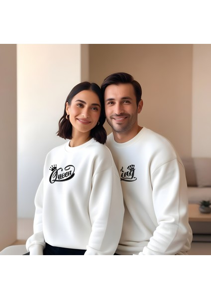 Kral Görselli Sevgililer Günü Bisiklet Yaka Erkek Slimfit Sweatshirt 7004E fiyatları