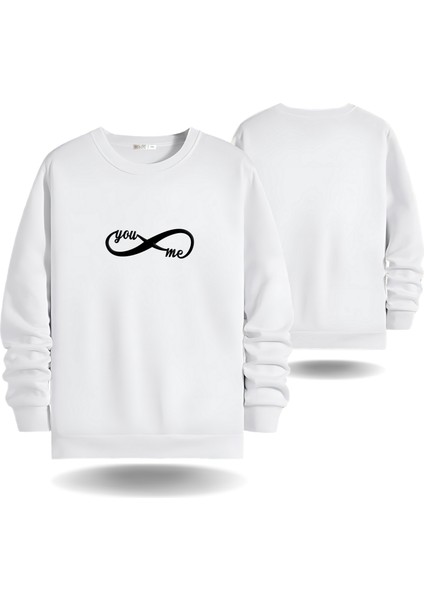 Sonsuz Sevgi Sevgililer Günü Bisiklet Yaka Erkek Slimfit Sweatshirt 7008E