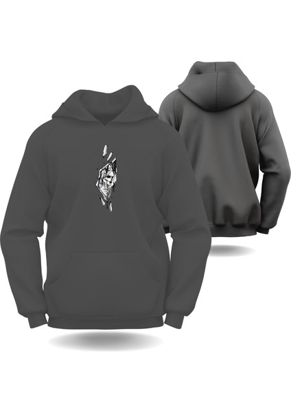 Iskelet Kraliçe Sevgililer Günü Slimfit Kapüşönlu Hoodie Kadın Sweatshirt 7014K