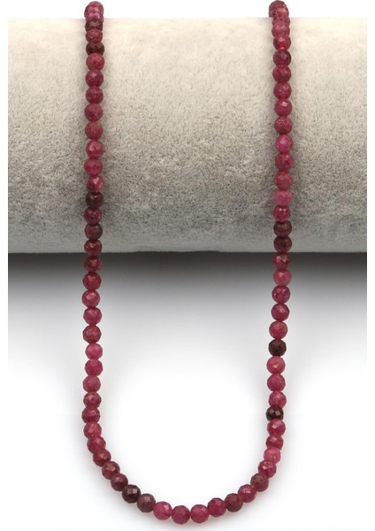 Yakut Doğal Taş Dizi 4 mm Fasetli Küre Kesim fiyatları