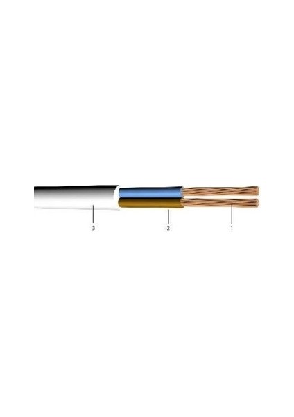Kablo Ttr Öznur Beyaz 2x0,75 mm 30 Metre Top