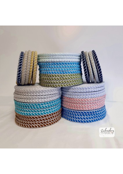 Halat Motifli Şerit Süs Kurdele Nakış Modeli 6 ( Metre ) modelleri