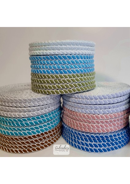 Halat Motifli Şerit Süs Kurdele Nakış Modeli 6 ( Metre ) fırsatları