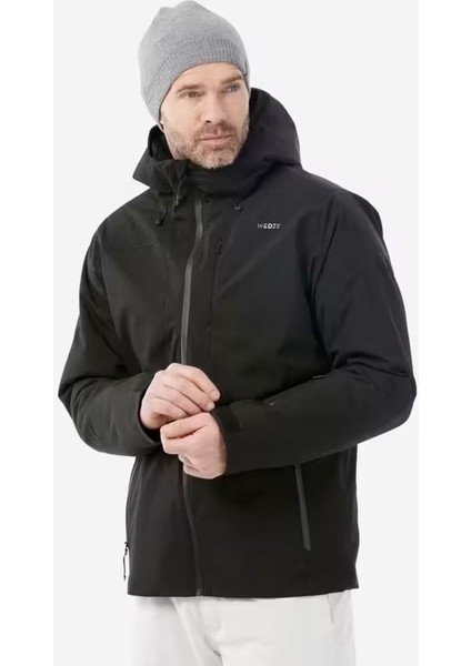 Erkek Su Geçirmez - Sıcak Tutan Kayak Montu - Siyah - 10°c