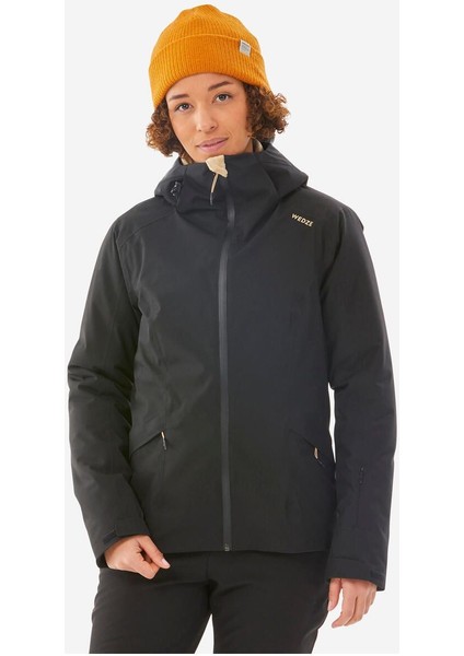 Kadın Kayak Montu - Siyah - 500