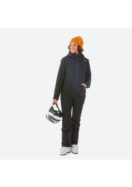 Kadın Kayak Montu - Siyah - 500 fırsatları