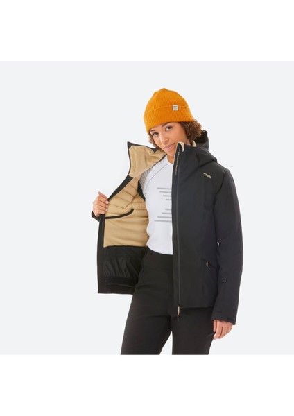 Kadın Kayak Montu - Siyah - 500 indirimleri