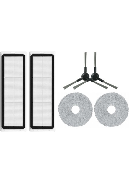 Dreame L10S Pro Gen 2 Uyumlu Yedek Hepa Filtre Yan Fırça Mop-6 Parça