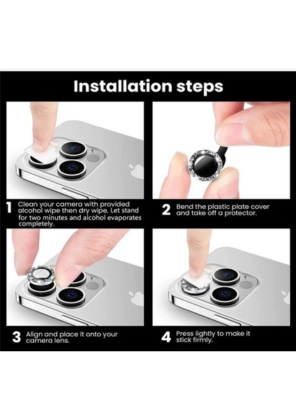 Apple iPhone 14/14 Plus Taşlı Sapphire Kamera Lens Koruyucu fırsatları